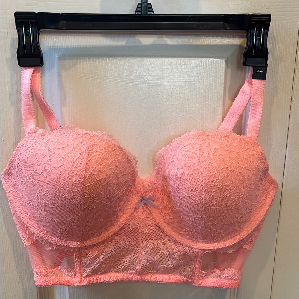 Victoria's Secret Pink Lace Longline Bra